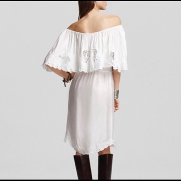Free People White Off The Shoulder Midi Dress - Picture 6 of 6